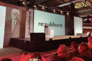 Bundespräsident Walter Steinmeier auf der re;publica - Foto: Hörster