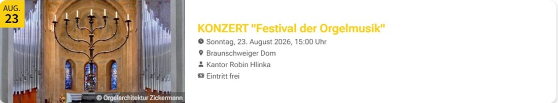 VA Dom – Konzert Orgelmusik 23 Aug